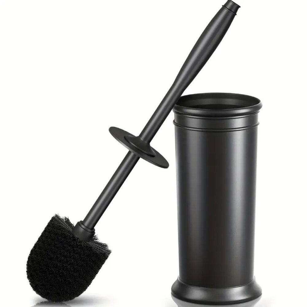 NEW 2pc Toilet Brush Toilet Bowl Extra Long Handle Durable Bristle Bronze Color